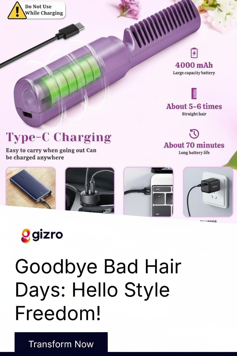 Meneflix Portable Mini Hair Straightener ✨