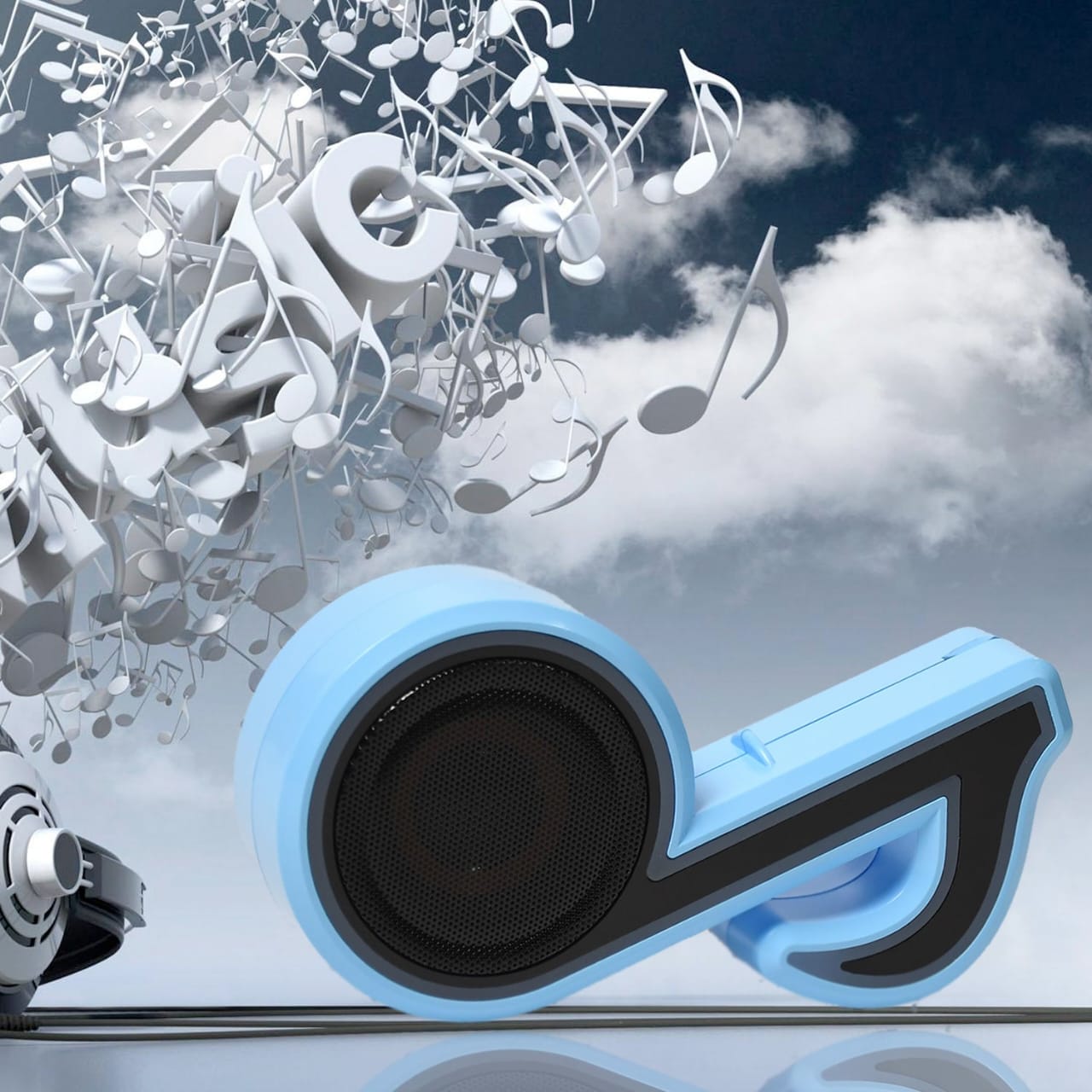 GlowBeat Music Note Speaker 🎶
