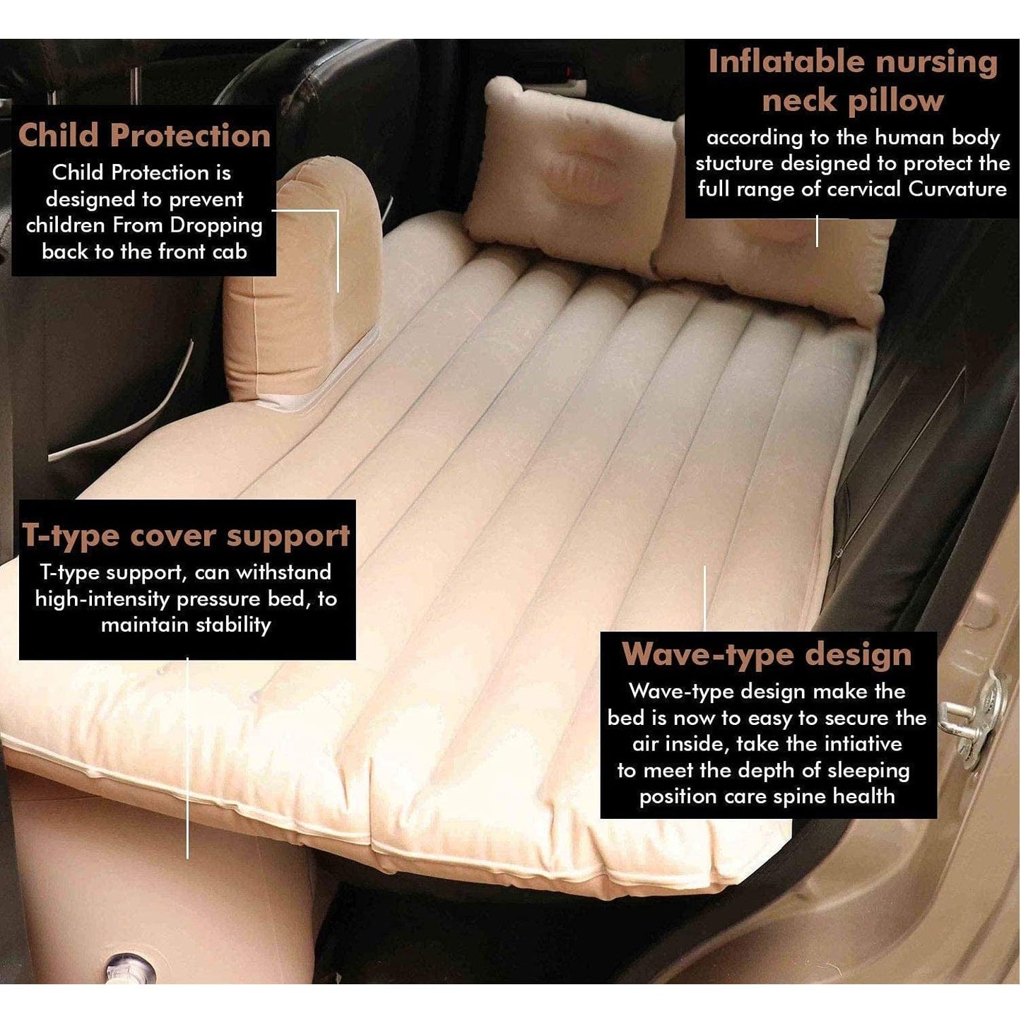 TravelMate Car Air Bed – Sleep Anywhere!
